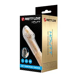 Насадка на пеніс Pretty Love Penis Sleeve Hoytt 9 см (прозорий) - мініатюра 8