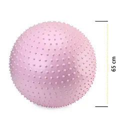 М'яч для фітнесу (фітбол) Cornix 65 см масажний Anti-Burst Light Pink XR-0489 - мініатюра 8