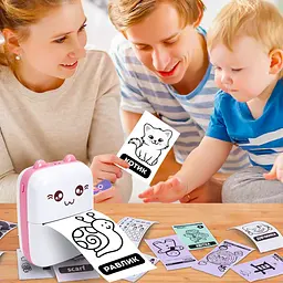 Портативний термопринтер JETIX Mini printer Pink - мініатюра 5