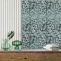Мозаїка дзеркальна Wall Sticker 298х298х4.5 мм Срібло SW-00002371 - мініатюра 2