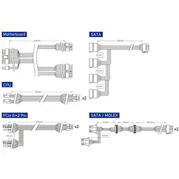 Блок живлення 650W FSP VITA-650GM 80+ Золотистий, 120mm HYB fan, Modular, ATX V3.1, Retail Box - мініатюра 6