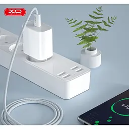 Сітчастий зарядний пристрій XO L129 EU 20W PD Fast charger Білий - мініатюра 3