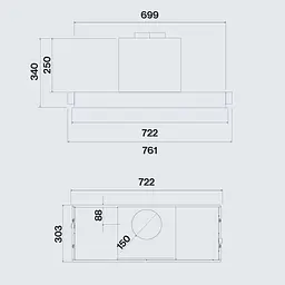 Витяжка Falmec Parallel 70 White - мініатюра 5