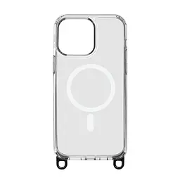 Чехол-панель для Apple iPhone 14 Pro Max, Crossbody Air MagSafe Rope, прозрачный, противоударный бампер с ремешком, поддержка MagSafe и беспроводной зарядки, защита корпуса, TPU+PC, ArmorStandart (ARM77792)