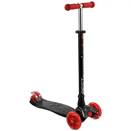 Самокат Maxi Best Scooter 59х14х27 см Чорно-червоний 000231470