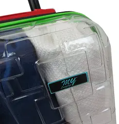 Прозора мала пластикова валіза + комплект органайзерів 42L My Luggage 55х34х25 см sum0026756 - мініатюра 8