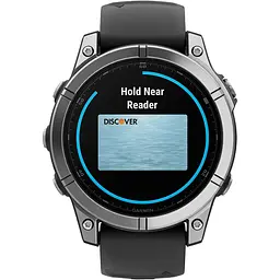Смарт-годинник Garmin Fenix E 47mm AMOLED Stainless Steel with Black Silicone Band (010-03025-02/00) [116559] - мініатюра 5