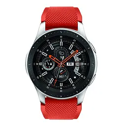 Силіконовий ремінець Watchbands для Samsung Galaxy Watch 46mm Silver Samsung Gear S3 - червоний (WB001RED46) - мініатюра 4