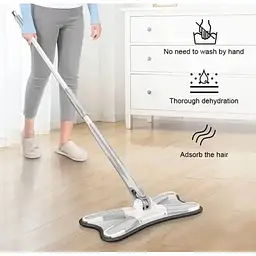 Швабра метелик ледарка X-type mop з автовіджимом, телескопічною ручкою та насадкою з мікрофібри - мініатюра 8