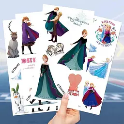 Набір тимчасових тату "Холодне серце" Fresh Tattoo frozen-tattoo-mini-set-1-10, 10 штук, розмір 12 х 7 см - мініатюра 4