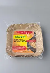 Паперова форма для аерогрилю, 20×4,5, біла, 50 штук, для аерогрилю, випікання та розігріву