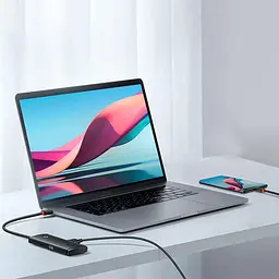 USB-хаб Baseus Lite Series 4-Port USB-A HUB Adapter USB-A to USB 3.0*4 25cm WKQX030001 Black - мініатюра 4