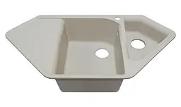 Кухонна мийка Adamant Spirit 1000x500x225 Бежевий ivory 359223 - мініатюра 2