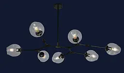 Люстра молекула Levistella 752L7731-7 BK+CL - мініатюра 2
