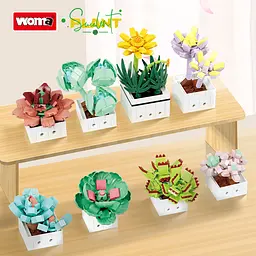 Конструктор набір Woma Toys Сукуленти з колекції Квіти, 977 деталей - мініатюра 3