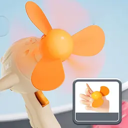 Пістолет для мильних бульбашок H035 Bubble Gun з пропелером 2in1 + bottle 250ml Biege - мініатюра 3