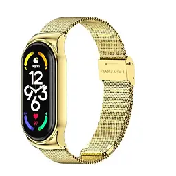 Ремінець до фітнес браслета BeCover Metal для Xiaomi Mi Smart Band 7 Gold (707495)