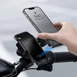 Автотримач із бездротовою зарядкою Baseus Smart Solar Power Wireless Cycling Electric Holder Black (SUZG010001) [85330] - мініатюра 6