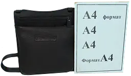 Чоловіча сумка з натуральної шкіри чорна Mykhail Ikhtyar sum0028770 - мініатюра 8