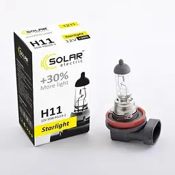 Автолампа галогенна Solar Starlight + 30% / H11 / 55W / 12V / 1 шт (1211)