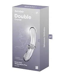 Скляний фалоімітатор Satisfyer Double Crystal прозорий - мініатюра 4