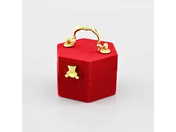 Футляр XUPING Сумочка для каблучки сережок 42636 червоний оксамит 5х3.5см