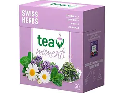 Чай пакетований зелений Tea Moments Swiss Herbs 34г (1,7) Limited Edition 20 пакетиків