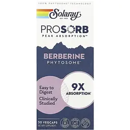 Берберин Solaray Prossorb Berberine 9x 30 веганських капсул - мініатюра 2