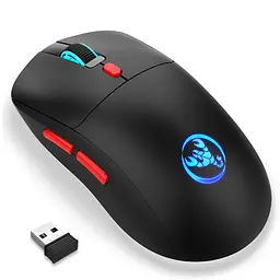 Комп'ютерна миша HXSJ T20 бездротова з акумулятором та підсвіткою 2,4GHz Black - мініатюра 4