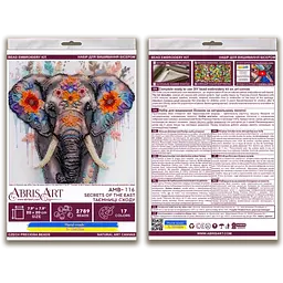 Набір-міді для вишивання бісером "Таємниці сходу" Abris Art AMB-116 на натуральному полотні - мініатюра 2