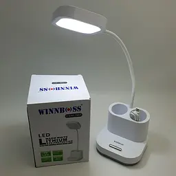 LED-лампа гнучка сенсорна світлодіодна настільна акумуляторна (знімні 2 × 18650) тепле, нейтральне та холодне світло WinBoss 1957 - мініатюра 6