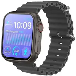 Сенсорний смарт-годинник Smart T900 Ultra Black (16072-hbr) - мініатюра 4