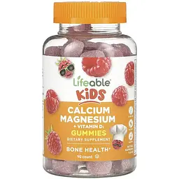 Дієтична добавка Lifeable Kids Calcium Magnesium + Vitamin D 90 жувальних цукерок