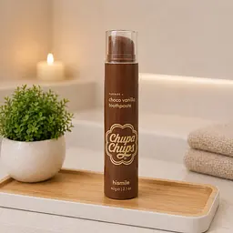 Зубная паста hismile Chupa Chups Choco Vanilla шоколадно-ванильный вкус, с фтором и ксилитом, для мягкого отбеливания 60 г