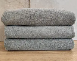 Набір турецьких махрових однотонних рушників Zeron 3 штуки 70х140 Light Gray щільність 500 г/м2