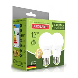 Лампочка Eurolamp LED A60 12W E27 4000K 220V (MLP-LED-A60-12274(E)) - мініатюра 3