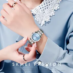 Наручний годинник жіночий 1620SIBU Silver-Blue Skmei acs0030675 - мініатюра 3