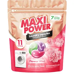 Капсули для прання Maxi Power Flower Wind 11 шт.