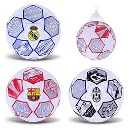 Футбольний м'яч №5 з принтами Real Madrid, FC Barcelona або Juventus, ПВХ (FB25540) в асортименті