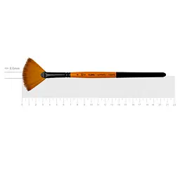 Пензель синтетика віялова Flame 1368FN №8 коротка ручка ROSA (4823098533207)