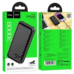Зовнішній аккумулятор HOCO J123A Element power bank(20000mAh) Чорний - мініатюра 2