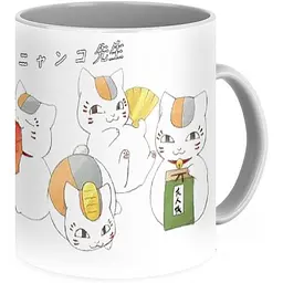 Кухоль GeekLand Зошит дружби Нацуме Natsume Yuujinchou Ньянко-сенсей манливий кіт NY 02.018 330 мл білий - мініатюра 2