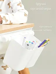 Дитячий стіл та стілець 5 в 1. Регулятор висоти столика та стільця . Скандинавський стиль. Багатофункціональний стол для гри і розвитку. (CK-SkandSt) - мініатюра 6