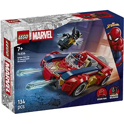 Конструктор LEGO Super Heroes Marvel Автомобіль Людини-павука vs. Отруєний Росомаха 134 деталі (76336)