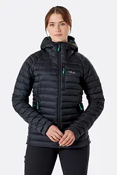 Жіночий пуховик Rab Microlight Alpine Long Jacket Womens 14 Чорний