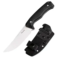 Ніж фіксований мисливський Ruike F186-MB, (11.8 см) D2/Micarta чорний - мініатюра 8