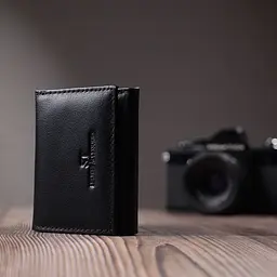 Зручний компактний гаманець з монетницею із натуральної шкіри ST Leather 22742 чорний - мініатюра 9