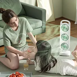 Настільний вентилятор Three Head Fan 1200 mAh Green Epik teh0029512 - мініатюра 6