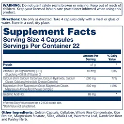 Мінерали Solaray Calcium Magnesium 2:1 Ratio with vitamin D2, 90 капсул - мініатюра 2