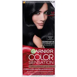 Фарба для волосся Garnier Color Sensation відтінок 1.0 ультра чорний 110 мл (C5651078) - мініатюра 3